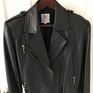 Bruno Magli Black Leather Jacket